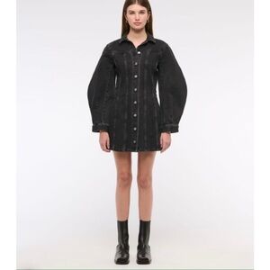 Abercrombie & Fitch Barrel Sleeve Denim Dress
